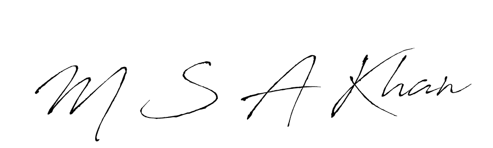 Use a signature maker to create a handwritten signature online. With this signature software, you can design (Antro_Vectra) your own signature for name M S A Khan. M S A Khan signature style 6 images and pictures png