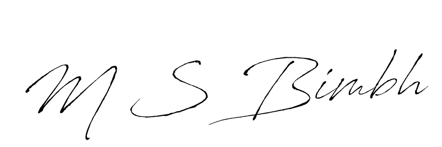 Also we have M S Bimbh name is the best signature style. Create professional handwritten signature collection using Antro_Vectra autograph style. M S Bimbh signature style 6 images and pictures png