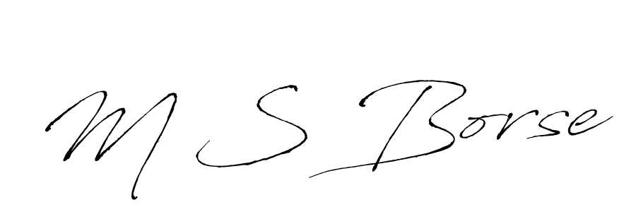 How to make M S Borse signature? Antro_Vectra is a professional autograph style. Create handwritten signature for M S Borse name. M S Borse signature style 6 images and pictures png