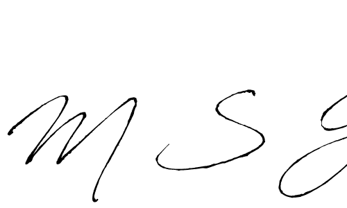 M S G stylish signature style. Best Handwritten Sign (Antro_Vectra) for my name. Handwritten Signature Collection Ideas for my name M S G. M S G signature style 6 images and pictures png