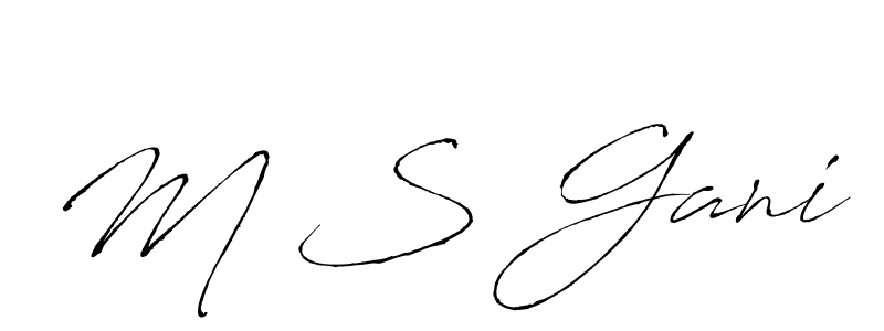 Also You can easily find your signature by using the search form. We will create M S Gani name handwritten signature images for you free of cost using Antro_Vectra sign style. M S Gani signature style 6 images and pictures png
