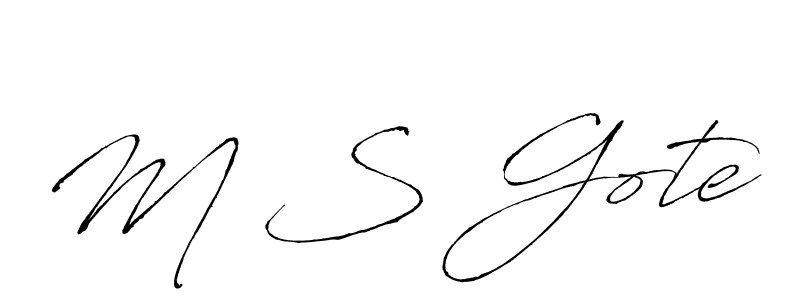 Create a beautiful signature design for name M S Gote. With this signature (Antro_Vectra) fonts, you can make a handwritten signature for free. M S Gote signature style 6 images and pictures png