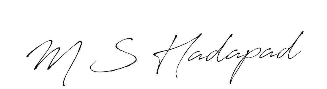 How to make M S Hadapad signature? Antro_Vectra is a professional autograph style. Create handwritten signature for M S Hadapad name. M S Hadapad signature style 6 images and pictures png