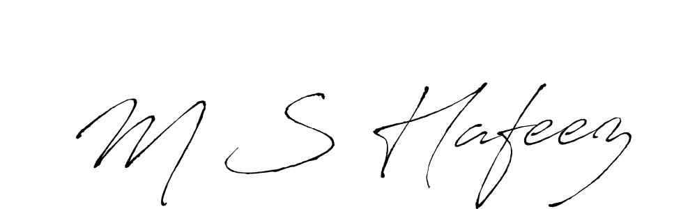 How to make M S Hafeez signature? Antro_Vectra is a professional autograph style. Create handwritten signature for M S Hafeez name. M S Hafeez signature style 6 images and pictures png