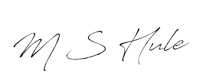 The best way (Antro_Vectra) to make a short signature is to pick only two or three words in your name. The name M S Hule include a total of six letters. For converting this name. M S Hule signature style 6 images and pictures png