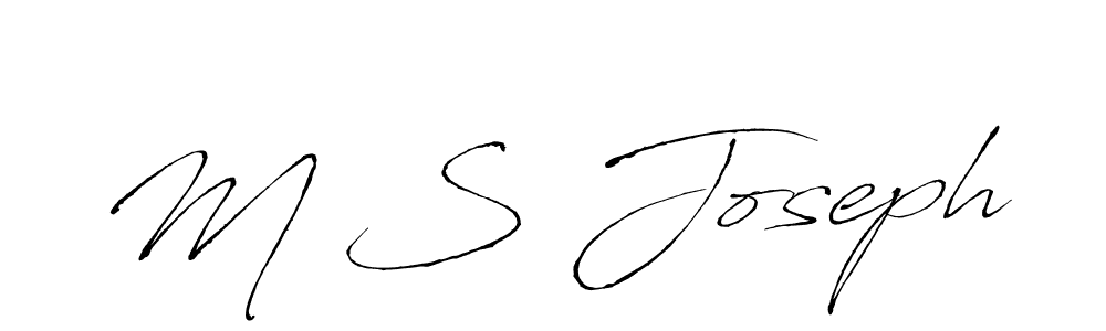 Use a signature maker to create a handwritten signature online. With this signature software, you can design (Antro_Vectra) your own signature for name M S Joseph. M S Joseph signature style 6 images and pictures png