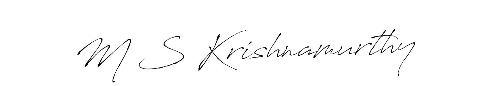 Antro_Vectra is a professional signature style that is perfect for those who want to add a touch of class to their signature. It is also a great choice for those who want to make their signature more unique. Get M S Krishnamurthy name to fancy signature for free. M S Krishnamurthy signature style 6 images and pictures png