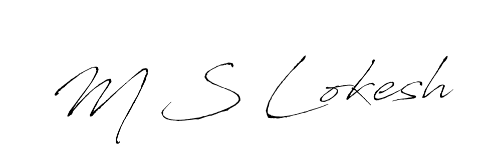 Use a signature maker to create a handwritten signature online. With this signature software, you can design (Antro_Vectra) your own signature for name M S Lokesh. M S Lokesh signature style 6 images and pictures png