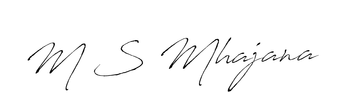 How to make M S Mhajana signature? Antro_Vectra is a professional autograph style. Create handwritten signature for M S Mhajana name. M S Mhajana signature style 6 images and pictures png