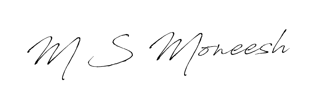 Similarly Antro_Vectra is the best handwritten signature design. Signature creator online .You can use it as an online autograph creator for name M S Moneesh. M S Moneesh signature style 6 images and pictures png