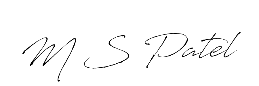 Design your own signature with our free online signature maker. With this signature software, you can create a handwritten (Antro_Vectra) signature for name M S Patel. M S Patel signature style 6 images and pictures png