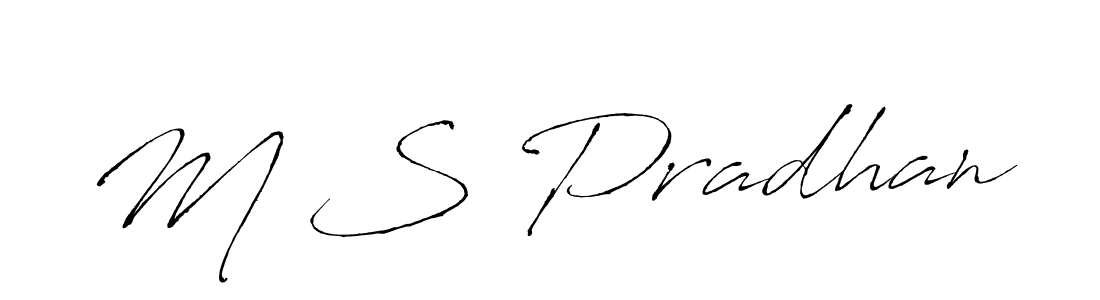 Also You can easily find your signature by using the search form. We will create M S Pradhan name handwritten signature images for you free of cost using Antro_Vectra sign style. M S Pradhan signature style 6 images and pictures png