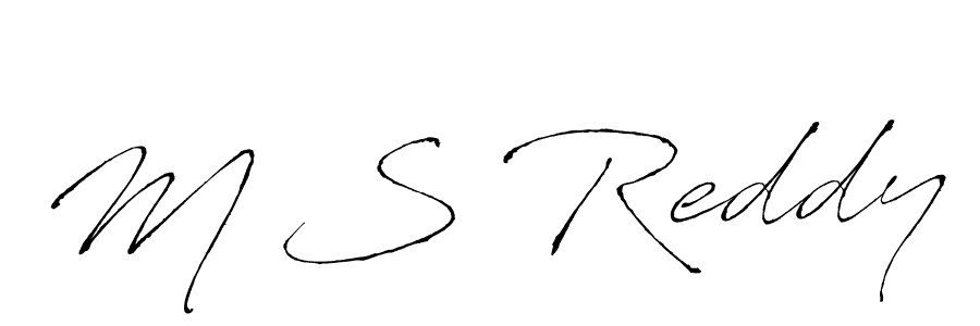 Create a beautiful signature design for name M S Reddy. With this signature (Antro_Vectra) fonts, you can make a handwritten signature for free. M S Reddy signature style 6 images and pictures png