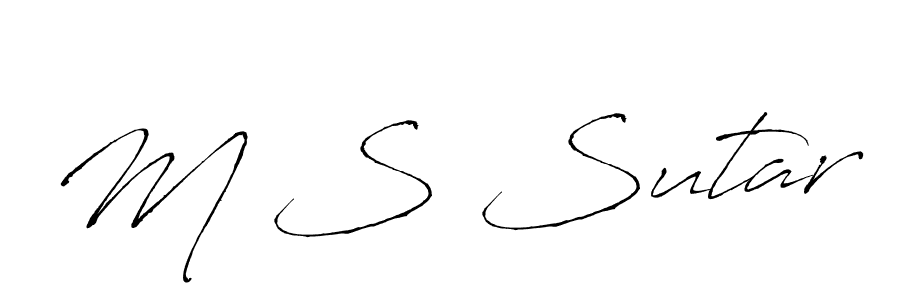 Use a signature maker to create a handwritten signature online. With this signature software, you can design (Antro_Vectra) your own signature for name M S Sutar. M S Sutar signature style 6 images and pictures png