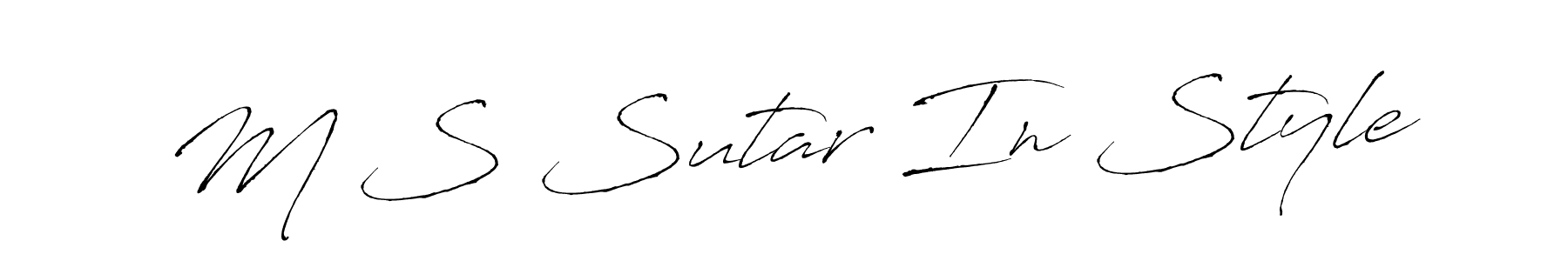 M S Sutar In Style stylish signature style. Best Handwritten Sign (Antro_Vectra) for my name. Handwritten Signature Collection Ideas for my name M S Sutar In Style. M S Sutar In Style signature style 6 images and pictures png