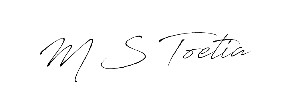 Create a beautiful signature design for name M S Toetia. With this signature (Antro_Vectra) fonts, you can make a handwritten signature for free. M S Toetia signature style 6 images and pictures png