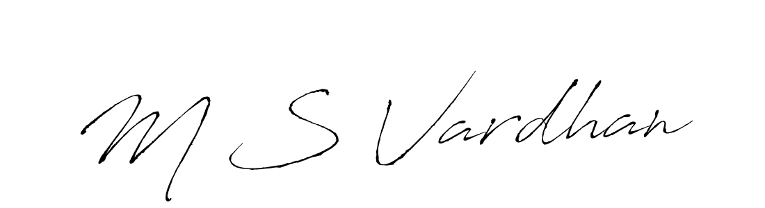 How to make M S Vardhan signature? Antro_Vectra is a professional autograph style. Create handwritten signature for M S Vardhan name. M S Vardhan signature style 6 images and pictures png