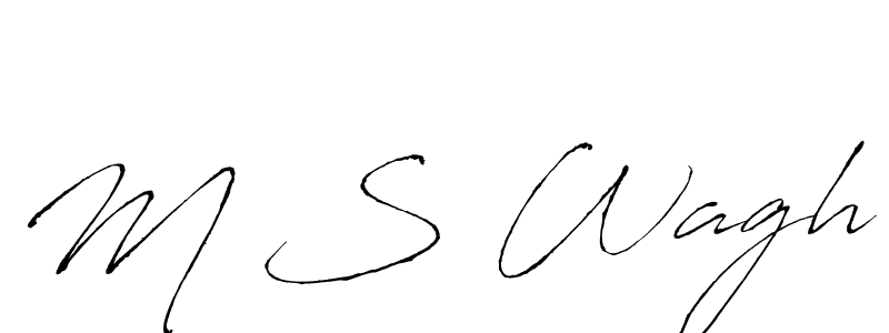 Create a beautiful signature design for name M S Wagh. With this signature (Antro_Vectra) fonts, you can make a handwritten signature for free. M S Wagh signature style 6 images and pictures png