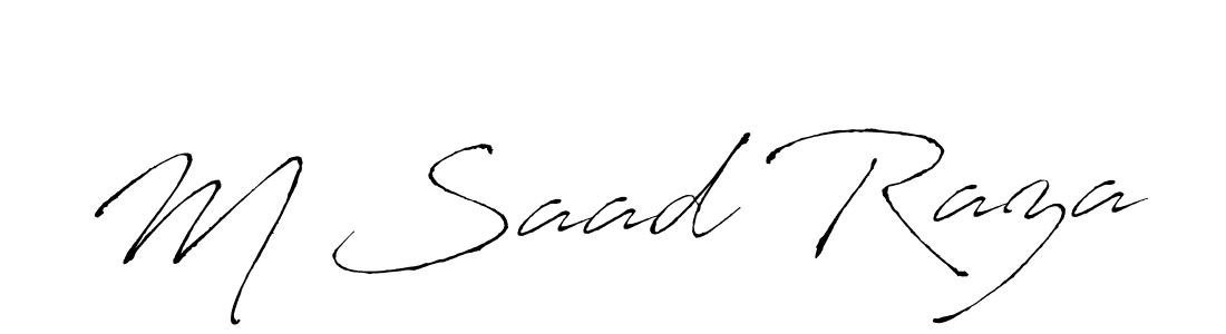 Design your own signature with our free online signature maker. With this signature software, you can create a handwritten (Antro_Vectra) signature for name M Saad Raza. M Saad Raza signature style 6 images and pictures png