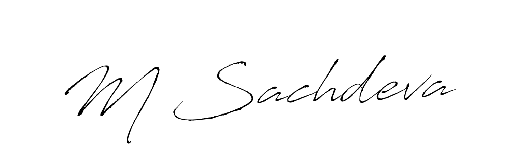How to make M Sachdeva signature? Antro_Vectra is a professional autograph style. Create handwritten signature for M Sachdeva name. M Sachdeva signature style 6 images and pictures png