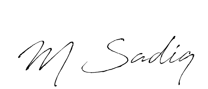 How to Draw M Sadiq signature style? Antro_Vectra is a latest design signature styles for name M Sadiq. M Sadiq signature style 6 images and pictures png