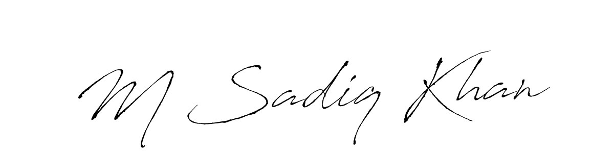 M Sadiq Khan stylish signature style. Best Handwritten Sign (Antro_Vectra) for my name. Handwritten Signature Collection Ideas for my name M Sadiq Khan. M Sadiq Khan signature style 6 images and pictures png