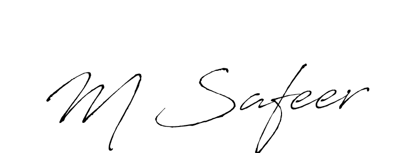 The best way (Antro_Vectra) to make a short signature is to pick only two or three words in your name. The name M Safeer include a total of six letters. For converting this name. M Safeer signature style 6 images and pictures png