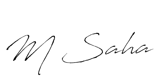 How to make M Saha name signature. Use Antro_Vectra style for creating short signs online. This is the latest handwritten sign. M Saha signature style 6 images and pictures png