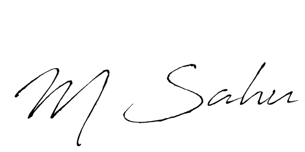 Design your own signature with our free online signature maker. With this signature software, you can create a handwritten (Antro_Vectra) signature for name M Sahu. M Sahu signature style 6 images and pictures png