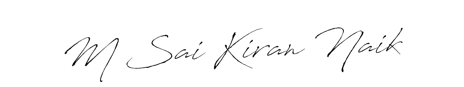 Also You can easily find your signature by using the search form. We will create M Sai Kiran Naik name handwritten signature images for you free of cost using Antro_Vectra sign style. M Sai Kiran Naik signature style 6 images and pictures png