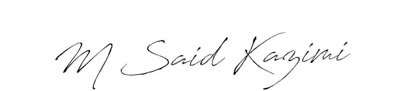 You should practise on your own different ways (Antro_Vectra) to write your name (M Said Kazimi) in signature. don't let someone else do it for you. M Said Kazimi signature style 6 images and pictures png