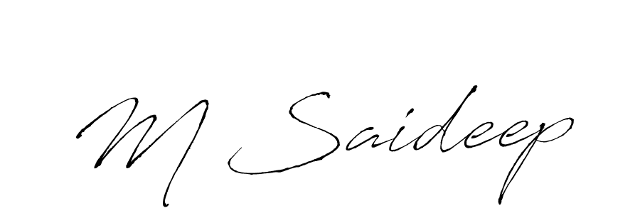 This is the best signature style for the M Saideep name. Also you like these signature font (Antro_Vectra). Mix name signature. M Saideep signature style 6 images and pictures png