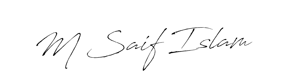 Also we have M Saif Islam name is the best signature style. Create professional handwritten signature collection using Antro_Vectra autograph style. M Saif Islam signature style 6 images and pictures png