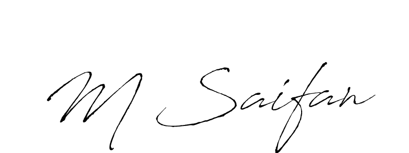 How to make M Saifan signature? Antro_Vectra is a professional autograph style. Create handwritten signature for M Saifan name. M Saifan signature style 6 images and pictures png