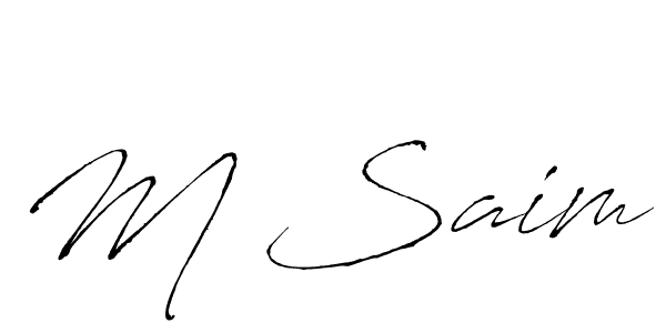 Also You can easily find your signature by using the search form. We will create M Saim name handwritten signature images for you free of cost using Antro_Vectra sign style. M Saim signature style 6 images and pictures png