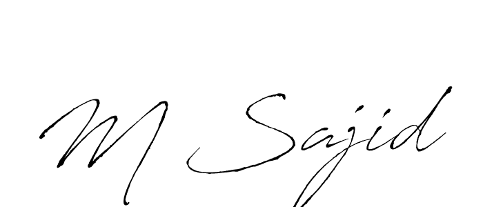 Use a signature maker to create a handwritten signature online. With this signature software, you can design (Antro_Vectra) your own signature for name M Sajid. M Sajid signature style 6 images and pictures png