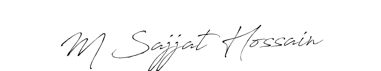 Also we have M Sajjat Hossain name is the best signature style. Create professional handwritten signature collection using Antro_Vectra autograph style. M Sajjat Hossain signature style 6 images and pictures png
