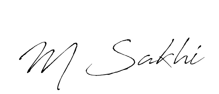 if you are searching for the best signature style for your name M Sakhi. so please give up your signature search. here we have designed multiple signature styles  using Antro_Vectra. M Sakhi signature style 6 images and pictures png