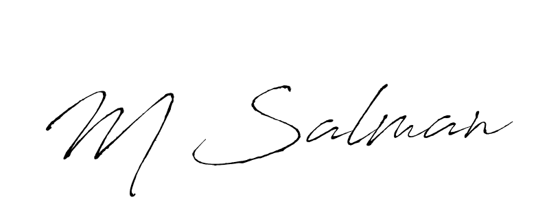 Antro_Vectra is a professional signature style that is perfect for those who want to add a touch of class to their signature. It is also a great choice for those who want to make their signature more unique. Get M Salman name to fancy signature for free. M Salman signature style 6 images and pictures png