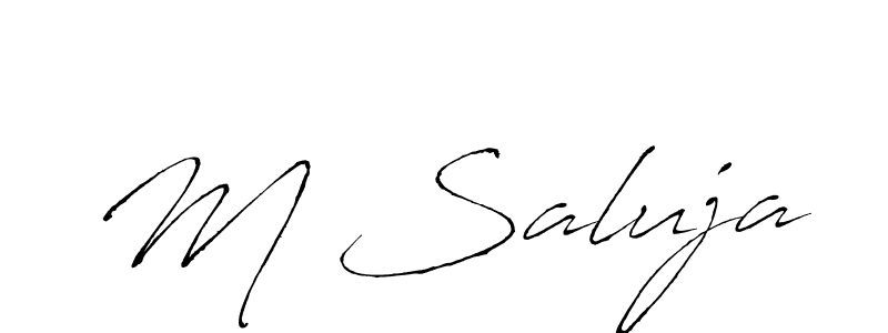 How to Draw M Saluja signature style? Antro_Vectra is a latest design signature styles for name M Saluja. M Saluja signature style 6 images and pictures png