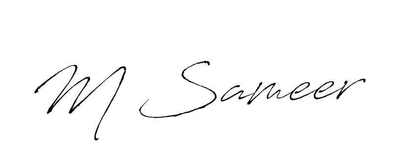 if you are searching for the best signature style for your name M Sameer. so please give up your signature search. here we have designed multiple signature styles  using Antro_Vectra. M Sameer signature style 6 images and pictures png