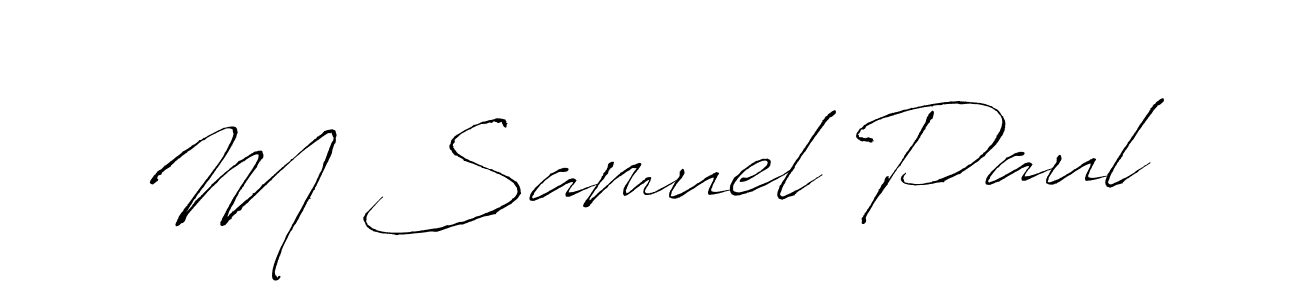 This is the best signature style for the M Samuel Paul name. Also you like these signature font (Antro_Vectra). Mix name signature. M Samuel Paul signature style 6 images and pictures png