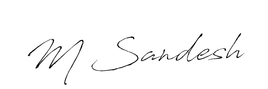 Also we have M Sandesh name is the best signature style. Create professional handwritten signature collection using Antro_Vectra autograph style. M Sandesh signature style 6 images and pictures png