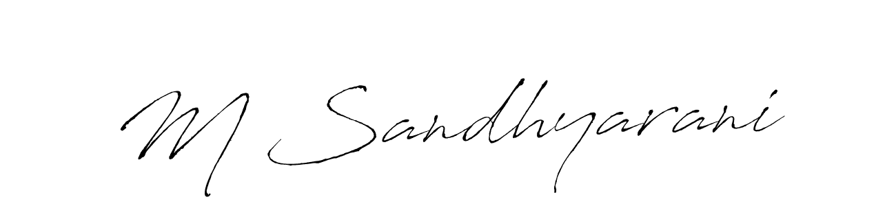 Antro_Vectra is a professional signature style that is perfect for those who want to add a touch of class to their signature. It is also a great choice for those who want to make their signature more unique. Get M Sandhyarani name to fancy signature for free. M Sandhyarani signature style 6 images and pictures png