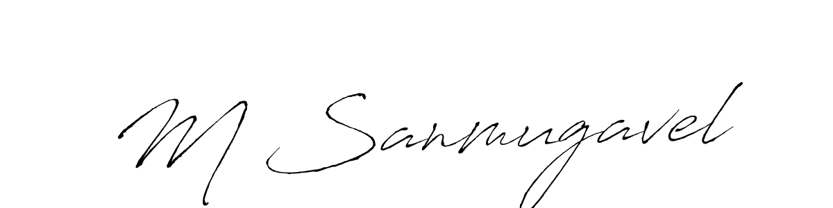 Also You can easily find your signature by using the search form. We will create M Sanmugavel name handwritten signature images for you free of cost using Antro_Vectra sign style. M Sanmugavel signature style 6 images and pictures png