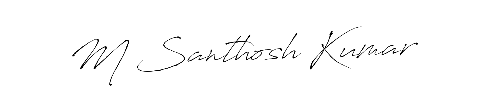 Once you've used our free online signature maker to create your best signature Antro_Vectra style, it's time to enjoy all of the benefits that M Santhosh Kumar name signing documents. M Santhosh Kumar signature style 6 images and pictures png