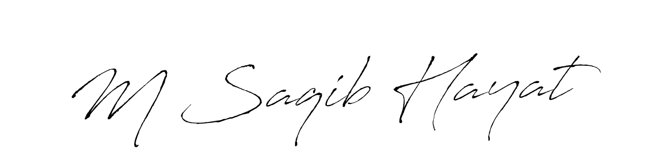 Use a signature maker to create a handwritten signature online. With this signature software, you can design (Antro_Vectra) your own signature for name M Saqib Hayat. M Saqib Hayat signature style 6 images and pictures png