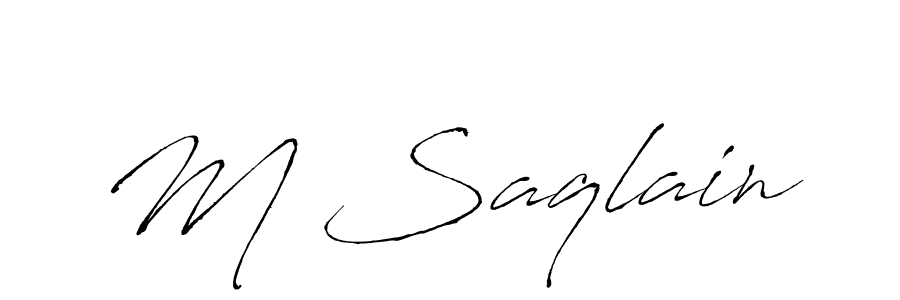 You can use this online signature creator to create a handwritten signature for the name M Saqlain. This is the best online autograph maker. M Saqlain signature style 6 images and pictures png