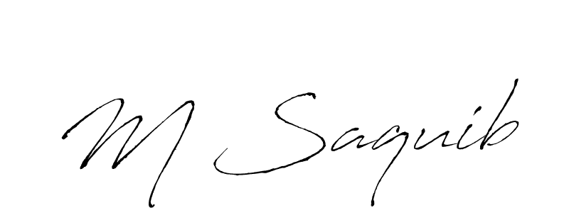You should practise on your own different ways (Antro_Vectra) to write your name (M Saquib) in signature. don't let someone else do it for you. M Saquib signature style 6 images and pictures png