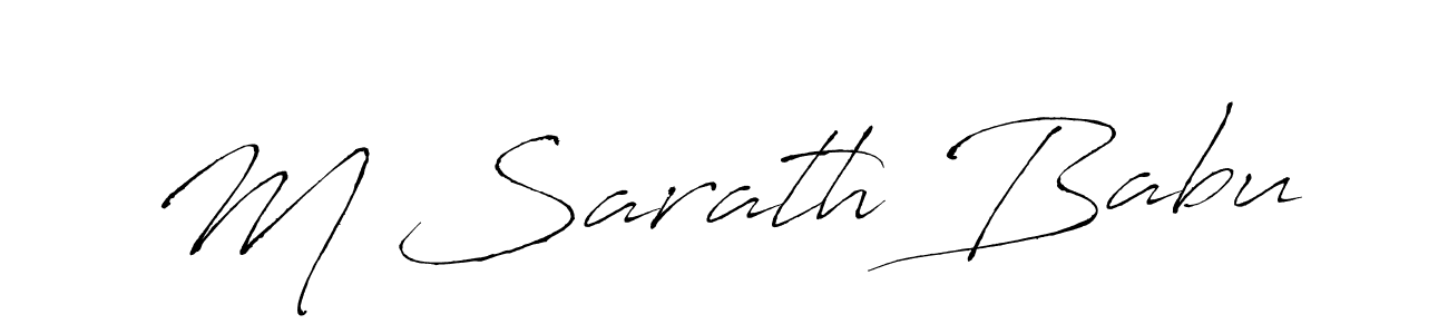 Use a signature maker to create a handwritten signature online. With this signature software, you can design (Antro_Vectra) your own signature for name M Sarath Babu. M Sarath Babu signature style 6 images and pictures png